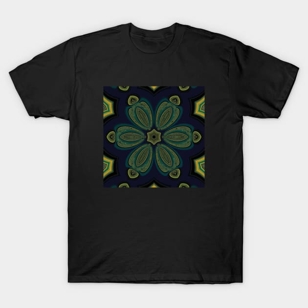 Fractal Mandala Floral Hippie Spiritual Psy Abstract Tribal Yoga Meditation Boho Art T-Shirt by EquilibriumArt